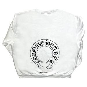 Chrome Hearts Horseshoe Logo Crewneck 'White'