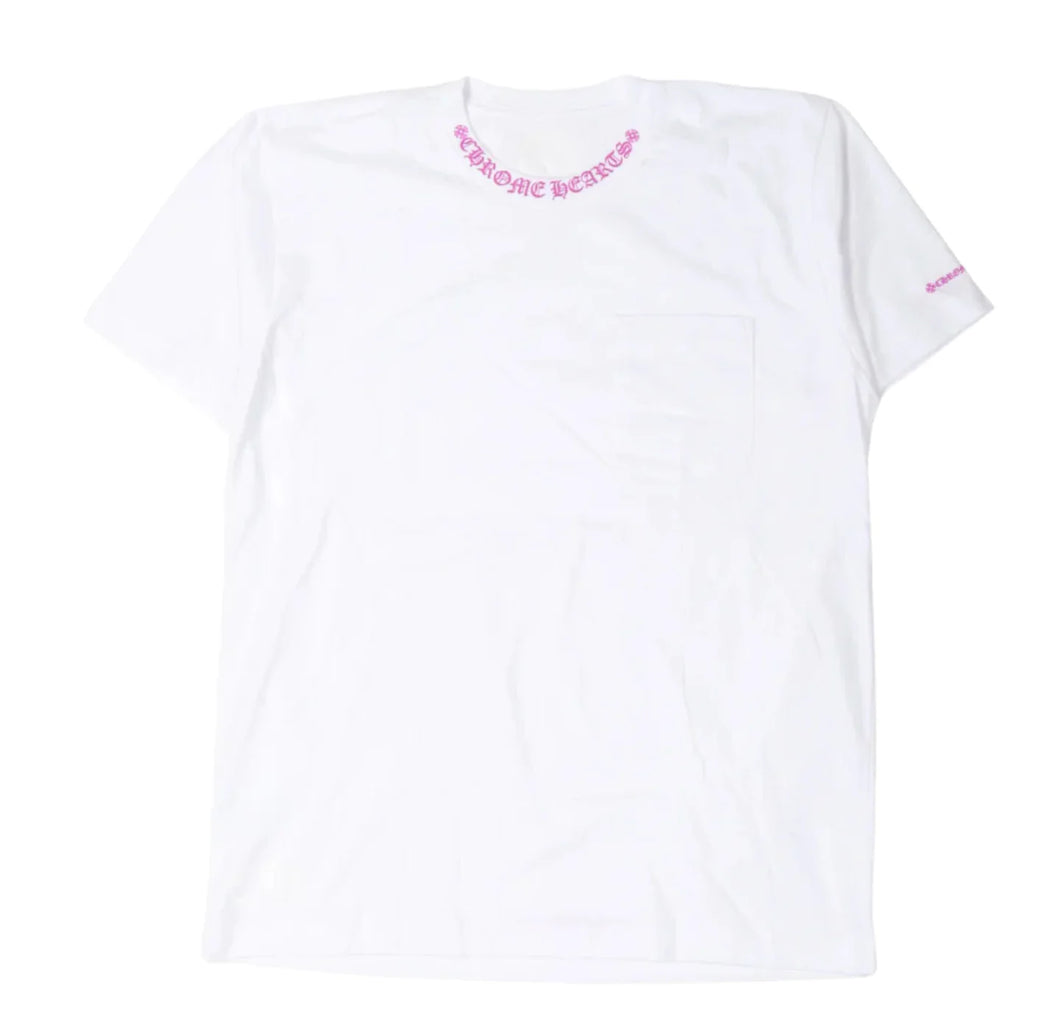 CHROME HEARTS 'COLLAR LOGO' WHITE/PURPLE Short Sleeve