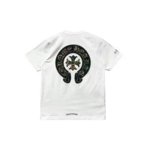 Chrome Hearts Camouflage Horseshoe Logo Short Sleeve Tee White