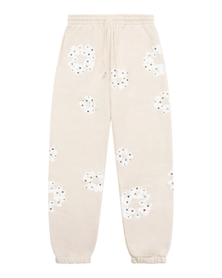 DENIM TEARS 'OATMEAL' RHINESTONE WREATH SWEATPANTS